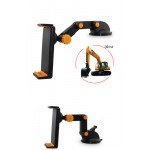 Wholesale Clip Long Neck Tablet Windshield and Dashboard Car Mount Holder C058 (Black Orange)